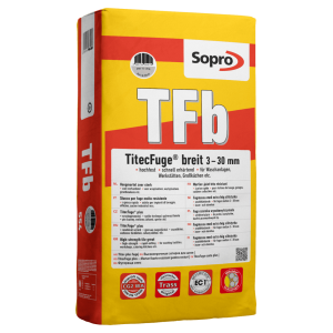 Sopro TFb – Титановая, высокопрочная затирка от 3 до 30 мм, 25 кг.